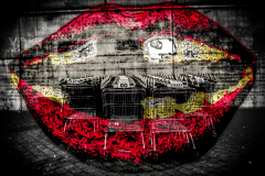 Shopping wall: Let´s go crazy mouth